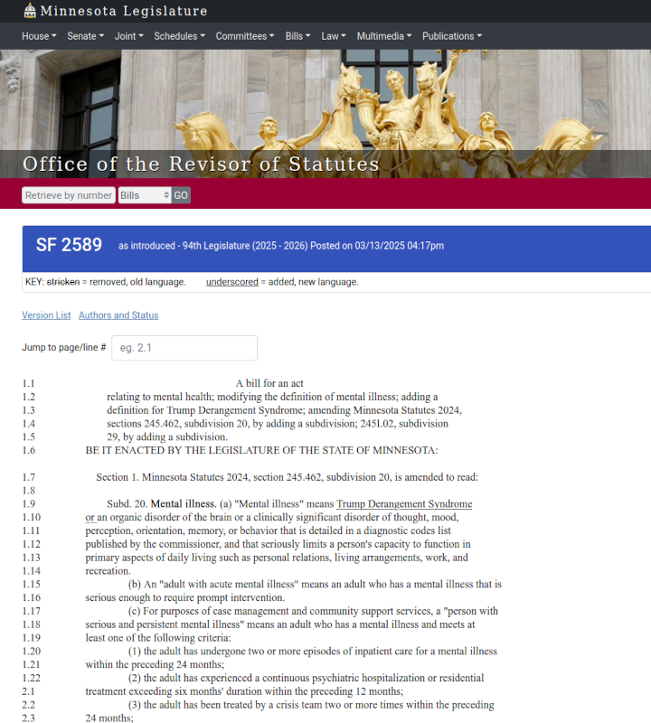 SF 2589 as introduced - 94th Legislature (2025 - 2026) Posted on 03/13/2025 04:17pm